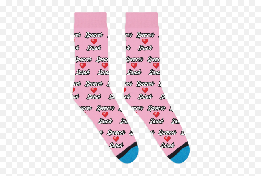 Custom Heart Eyes Socks Divvyup - Ugly Socks Emoji,Emoji Stickers Spencers