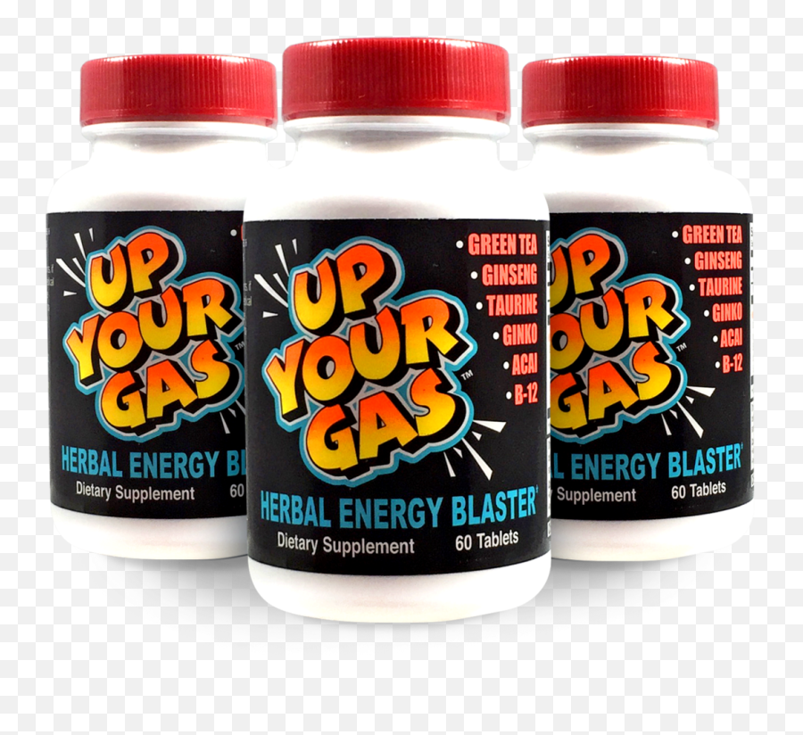 Up Your Gas Herbal Energy Blaster - Product Label Emoji,Tribal Emotion Energy Drink