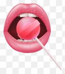 Lips Lollipop Sticker - Lips And Lollypop Png Emoji,Lollipop And Lips Emoji