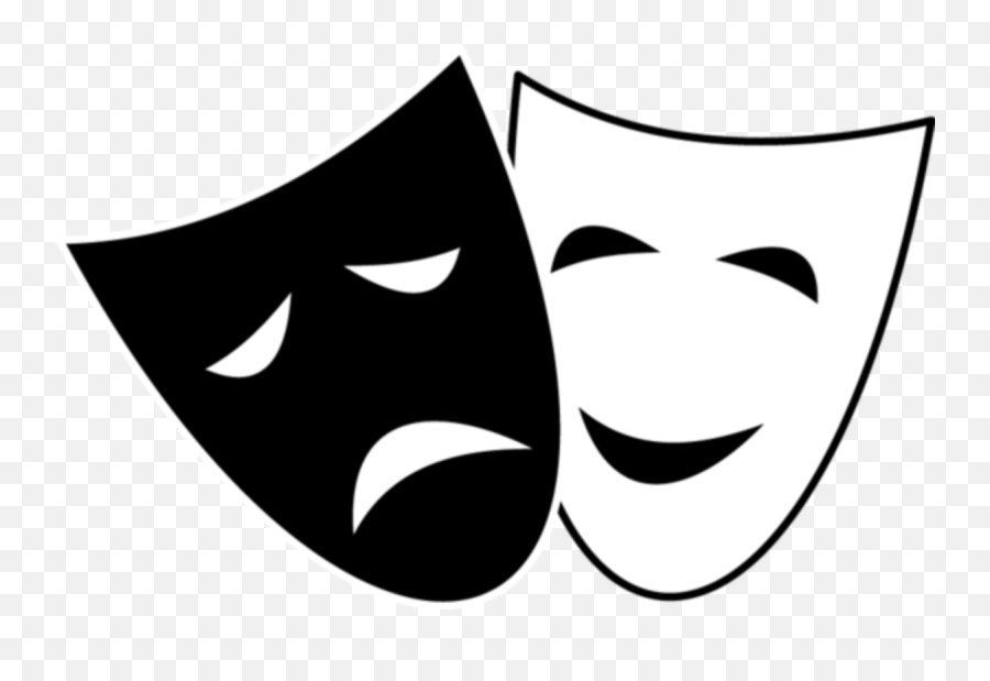 Drama Theatre Comedy Tragedy Mask - Comedy Tragedy Masks Png Emoji,Masks Emotions