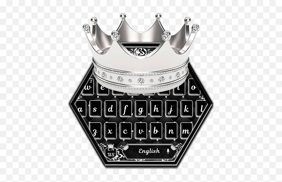 Diamond Silver Crown Keyboard Theme - Girly Emoji,Single Emojis Crown