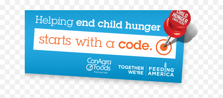 Look For The Red Push Pin Foods At The - Conagra Foods Child Hunger Ends Here Emoji,Emotions Gel Bag