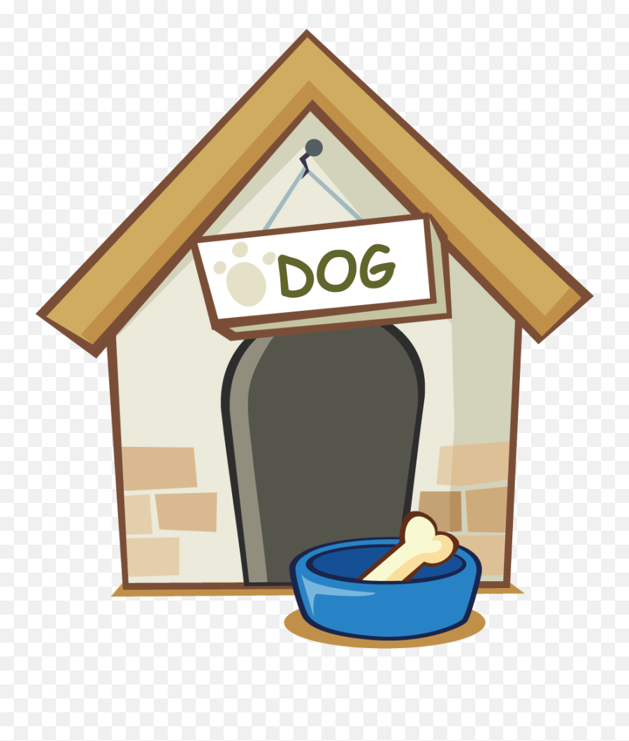 Graphic Library Library Dog Puppy House - Dog House Cartoon Png Emoji,Bote De Basura Emoticon
