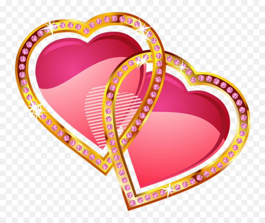 Pink Heart Clip Art Heart Clip Art Clip Art Colorful Heart - Glitter Gold Heart Png Emoji,Trillion Emoticons