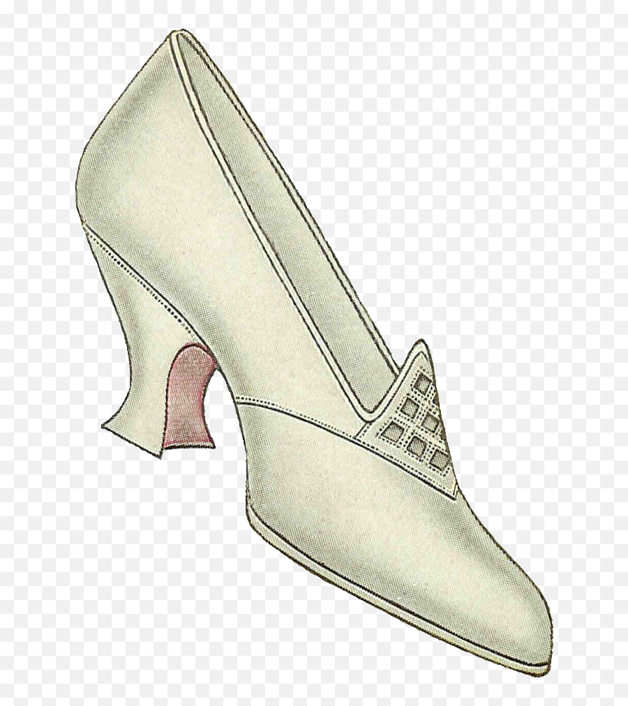 Antique Images April 2010 - Ladies Fashion Shoes With Flowers Transparent Clipart Emoji,Emoji Art Free High Heeled Boots Clipart
