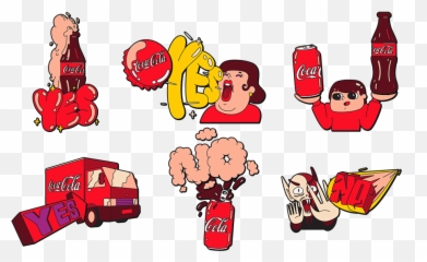 Coca - Fictional Character Emoji,Coca Cola Emoticon