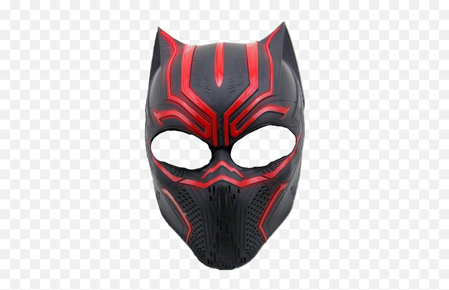 Black Panther Red And Black Custom Mask - Paintball Red And Black Mask Emoji,Vblack Panther Emojis