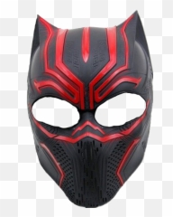 Black Panther Red And Black Custom Mask - Paintball Red And Black Mask Emoji,Vblack Panther Emojis