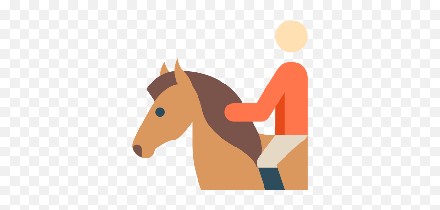 Equestrian Skin Type 1 Icon In Color Style - Equestrian Emoji,Riding On A Horse Emoji