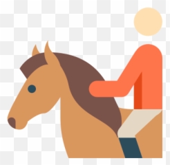 Equestrian Skin Type 1 Icon In Color Style - Equestrian Emoji,Riding On A Horse Emoji