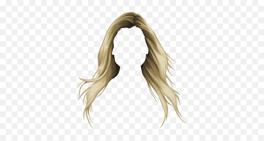 Blond Drawing Long Hair Png Hd - Hair Clipart Transparent Background Emoji,Emojis De Pelo Png