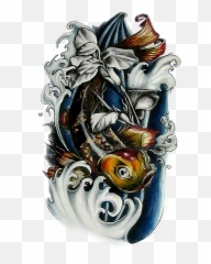 Fish Water Nature Timeless Sticker - Fine Arts Emoji,Skull Fish Fish Emoji