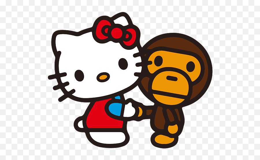 Hello Kitty And A Bathing Ape Puzzle For Sale By Selly Desine Emoji,How Do I Add Hello Kitty Emoticon On Facebook Comment