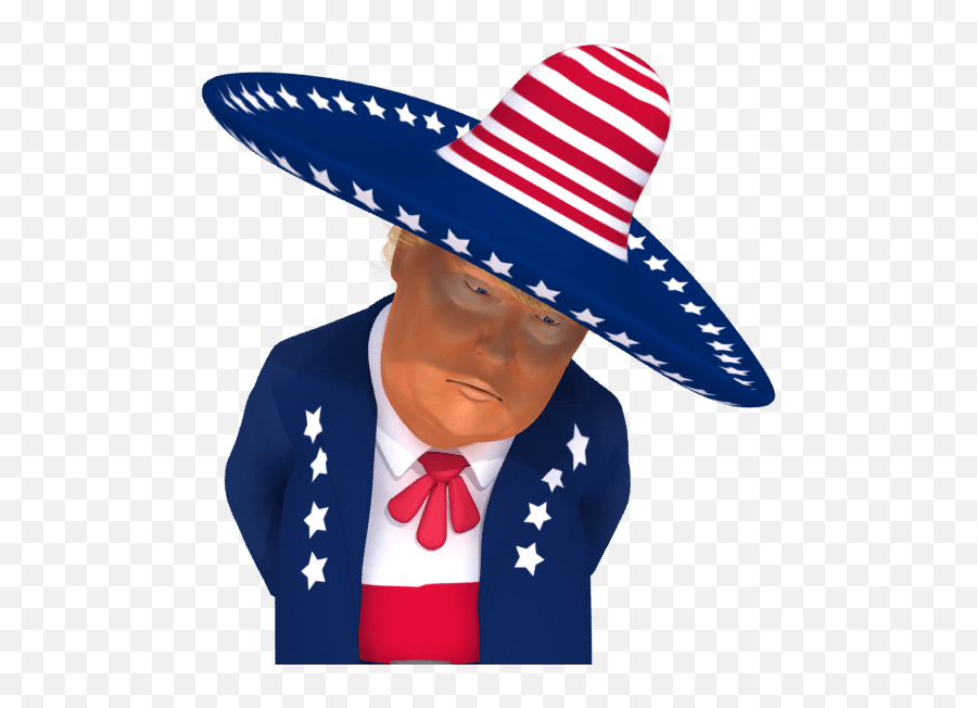 Trumpstickers Disappointed Trump 3d Caricature U2013 Dedipic Emoji,Depressed Laugh Emoji