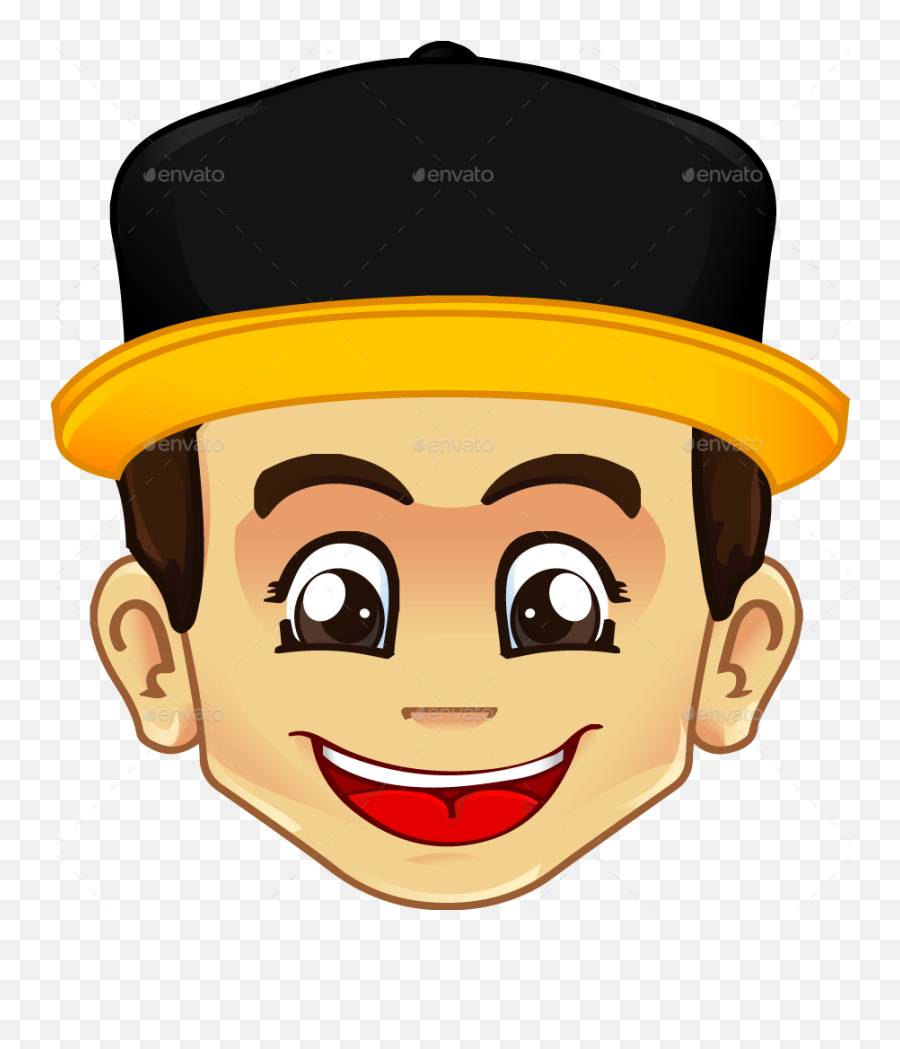 Friendly Boy Mascot Character Kit By Sunnrain Graphicriver Emoji,Asian With Rice Hat Emoji