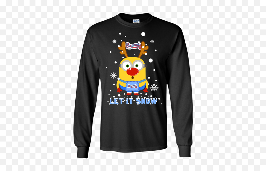 Minion Atlanta Braves Ugly Christmas Sweaters Let It Snow Emoji,Snowwomen Emoji