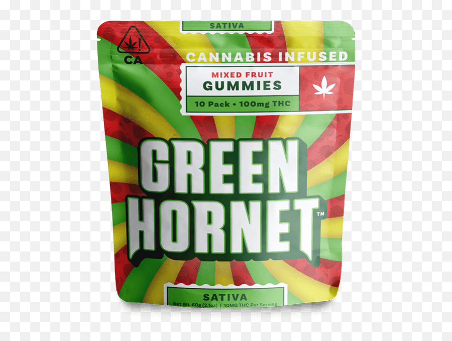 Green Hornet Sativa Indica Hybrid - Mixed Fruit Sativa Green Hornet Gummies 100mg Emoji,Emoji 2 The Green Hornet
