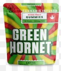 Green Hornet Sativa Indica Hybrid - Mixed Fruit Sativa Green Hornet Gummies 100mg Emoji,Emoji 2 The Green Hornet