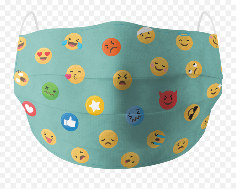 Emojis Cotton Face Mask Free Size - Cloth Face Mask Emoji,Emoji Sweat Suits