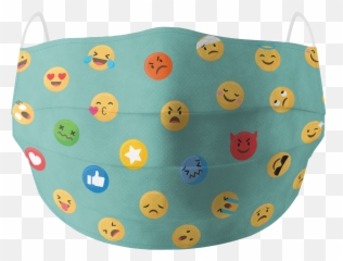 Emojis Cotton Face Mask Free Size - Cloth Face Mask Emoji,Emoji Sweat Suits