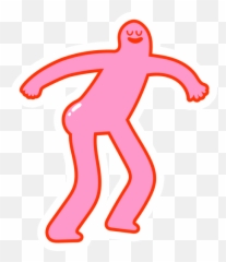 Pink Gummy Man Sticker - Sticker Mania Drawing Emoji,Man Sunglasses Lightning Emoji