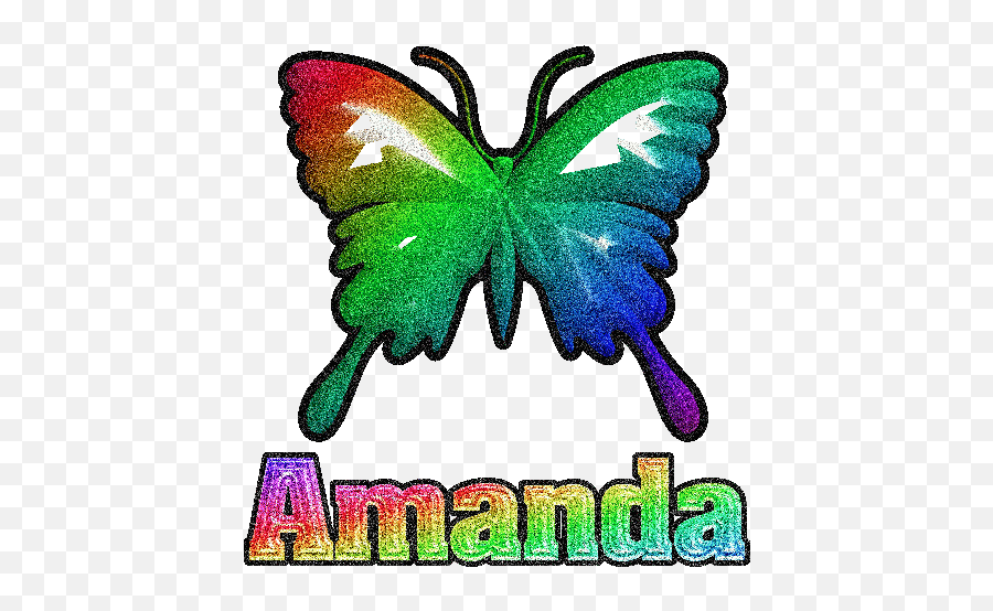 Name Graphics Amanda 730659 - Name Gif Easter Graphics Amanda Name Art Butterfly Emoji,Child Named Emoji
