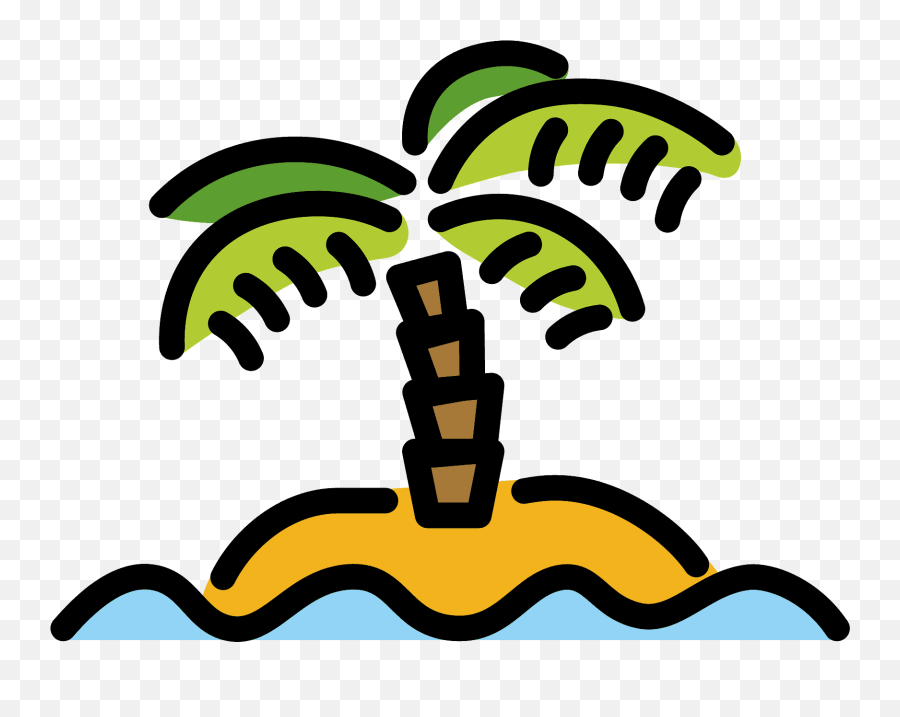 Desert Island Emoji - Emoji Insel,Palm Tree Emoji