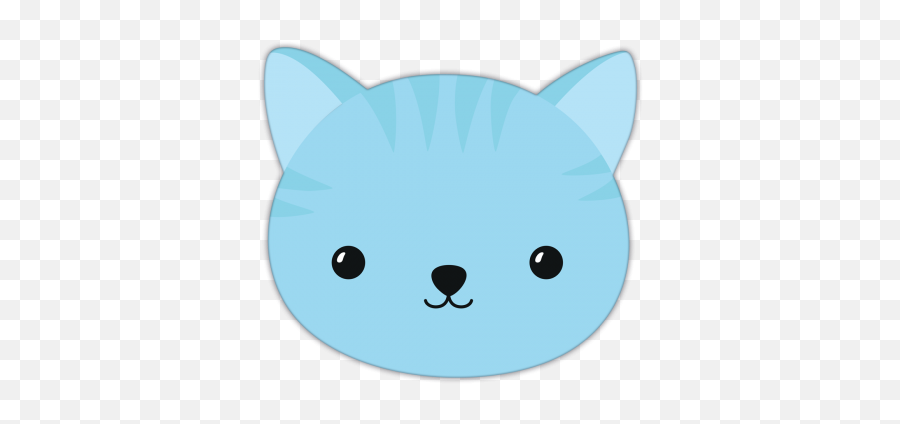 Tapete Antiderrapante Formato Gato Azul - Cara De Gato Azul Png Emoji,Emoticon De Gato Para Facebook