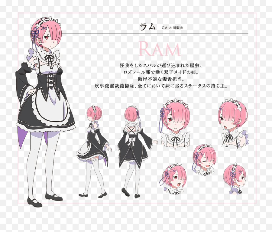 Zero Rem Female Maid Rig - Re Zero Ram Emoji,Anime Emotion Sheet