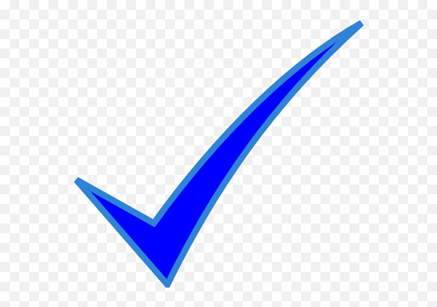Check Mark Symbol Free Clipart - Blue Checkmark Clipart Blue Tick White Background Emoji,Green Check Mark Emoji