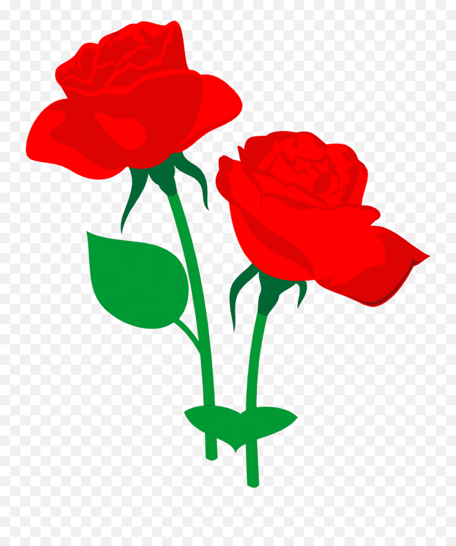 Clipart Flowers Illustration Clipart - Rose Flower Clipart Emoji,Two Roses Emoji