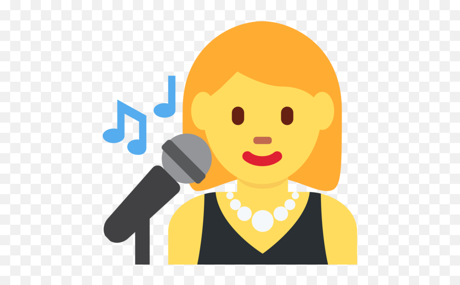 Woman Singer Emoji - Singing Poster Clipart,Happy New Year Singing Emojis