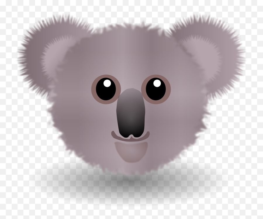 Free Fluffy Animal Vectors - Koala Clip Art Face Emoji,Wechat Kola Bear Emoticon