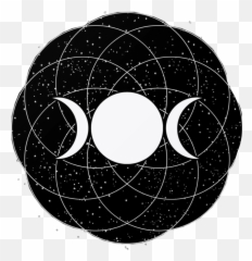 The Most Edited Pagan Picsart - Triple Moon Goddess Black And White Emoji,Downloadable Pagan And Yule Emojis