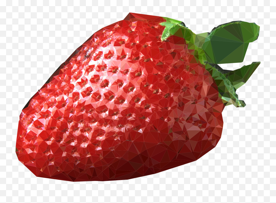 Polygonal Strawberry Clip Art Image - Transparent Background Transparent Strawberries Emoji,Emoji That Is A Strawberry