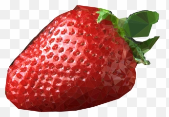 Polygonal Strawberry Clip Art Image - Transparent Background Transparent Strawberries Emoji,Emoji That Is A Strawberry
