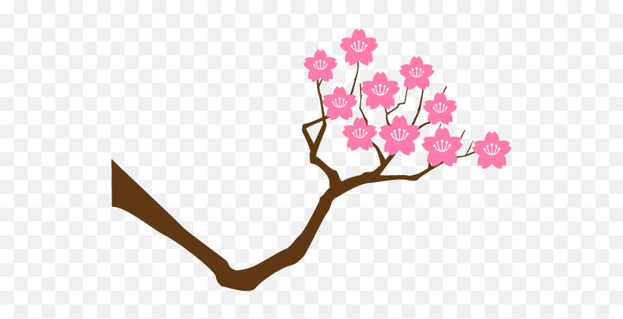 Sakura Branch Illustration Material - Lots Of Free Girly Emoji,Gratis Elderly Female Nurse Emoticons