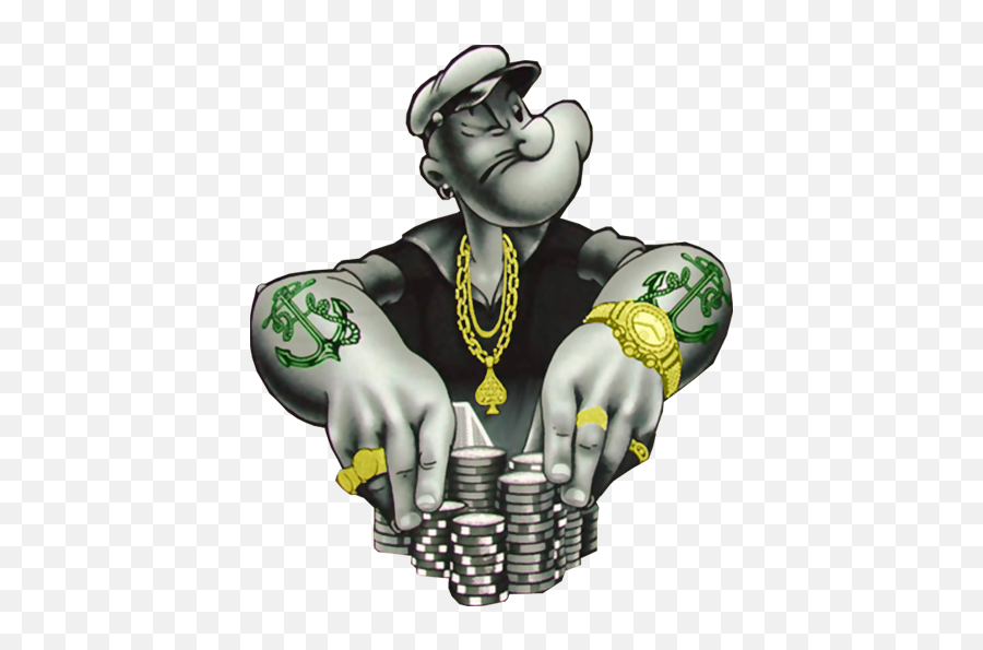Popeye Gangsta - Gangster Cartoon Emoji,Gangsta Emoji