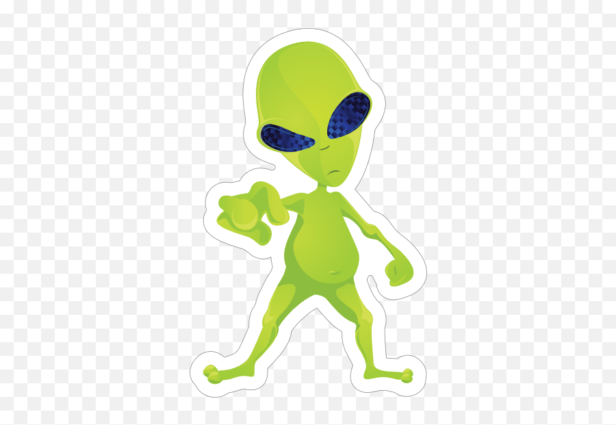 Suspicious Green Alien Sticker - Fictional Character Emoji,Alien Green Facebook Emoticon