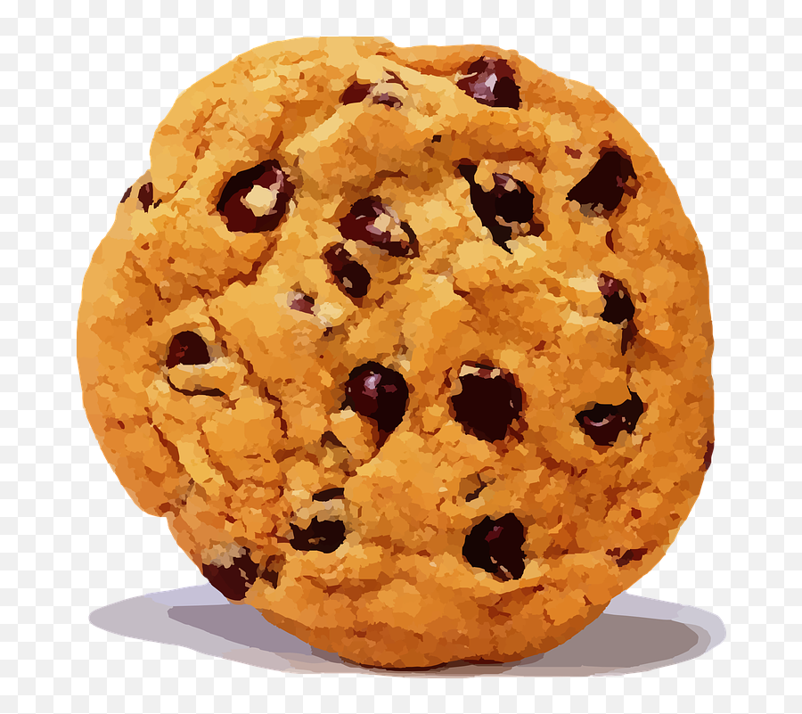 Chocolate Chip Cookie Biscuits Fortune Cookie Clip Art - Chocolate Chip Cookie Clipart Emoji,Fortune Cookie Emoji