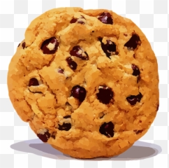 Chocolate Chip Cookie Biscuits Fortune Cookie Clip Art - Chocolate Chip Cookie Clipart Emoji,Fortune Cookie Emoji