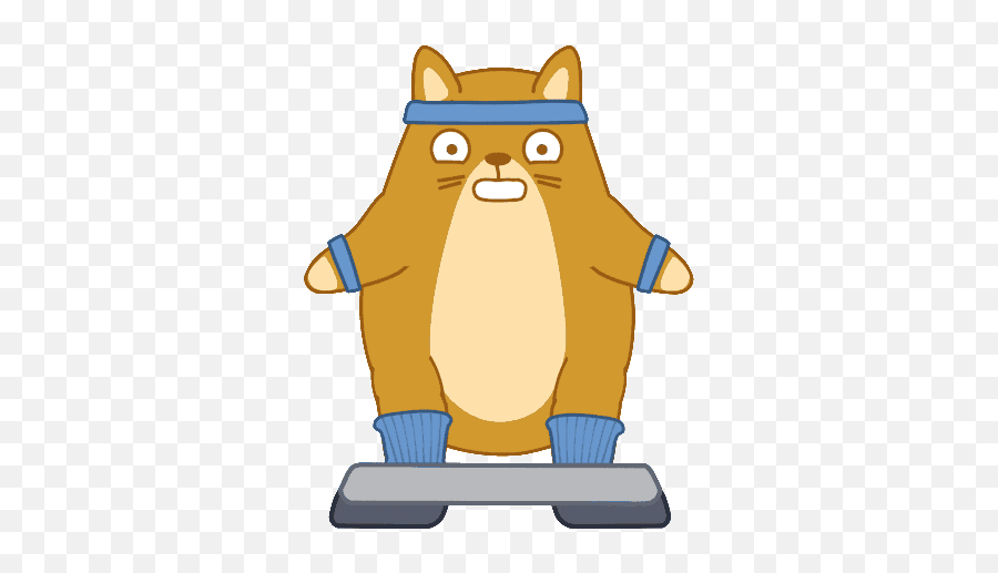 Pin - Exercise Cute Animation Gif Emoji,Cat And Chihuahua Emoticons