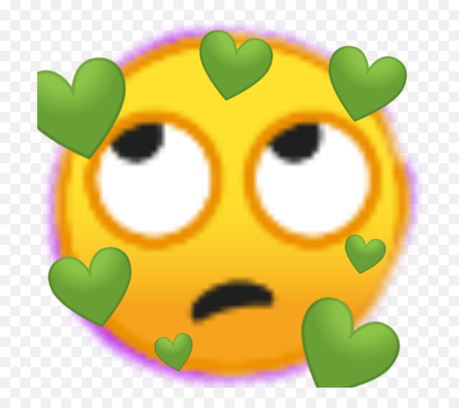 Green Emoji Emojis Heart Sticker - Happy,Emoticon For Ugh