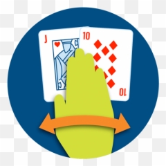 A Hand Waving Over Two Cards - Language Emoji,Wave Emoji Hat