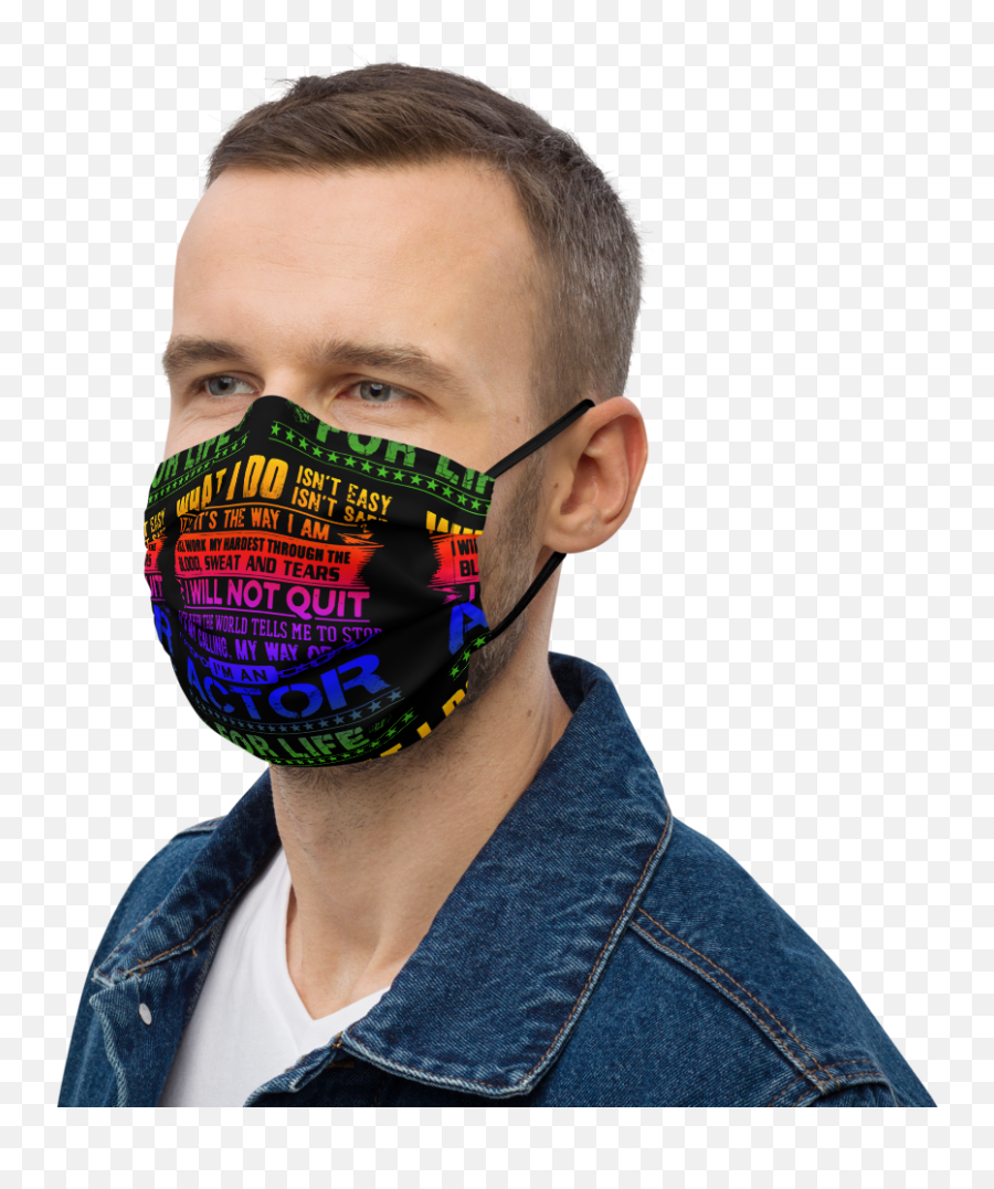 Actor For Life Colorful Premium Face Mask U2013 Thespian Heart - Auscam Face Mask Emoji,Emotion Maskas