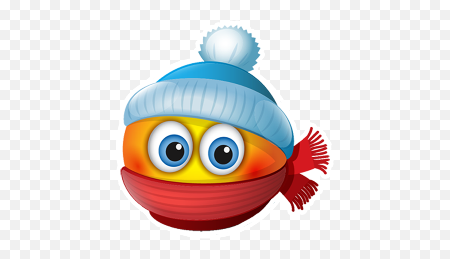 Funny Cartoon Freezing Cold Emoji,Winter Emojis