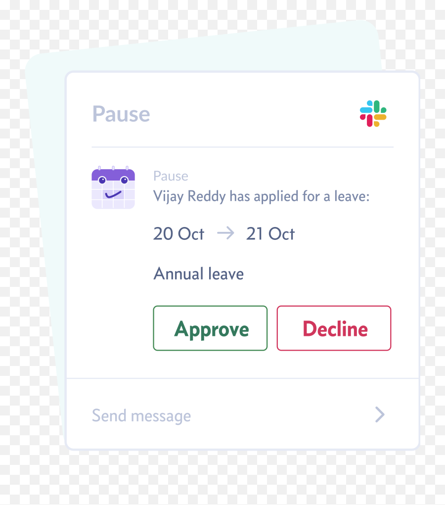 Slack Integrations For One - Stop Leave Management Pause Vertical Emoji,Voila Emoji