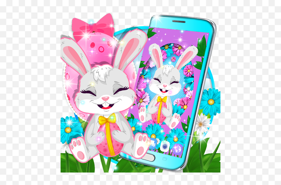 Updated Cute Bunny Live Wallpaper Android App Download - Happy Emoji,Easter Emojis Samsung