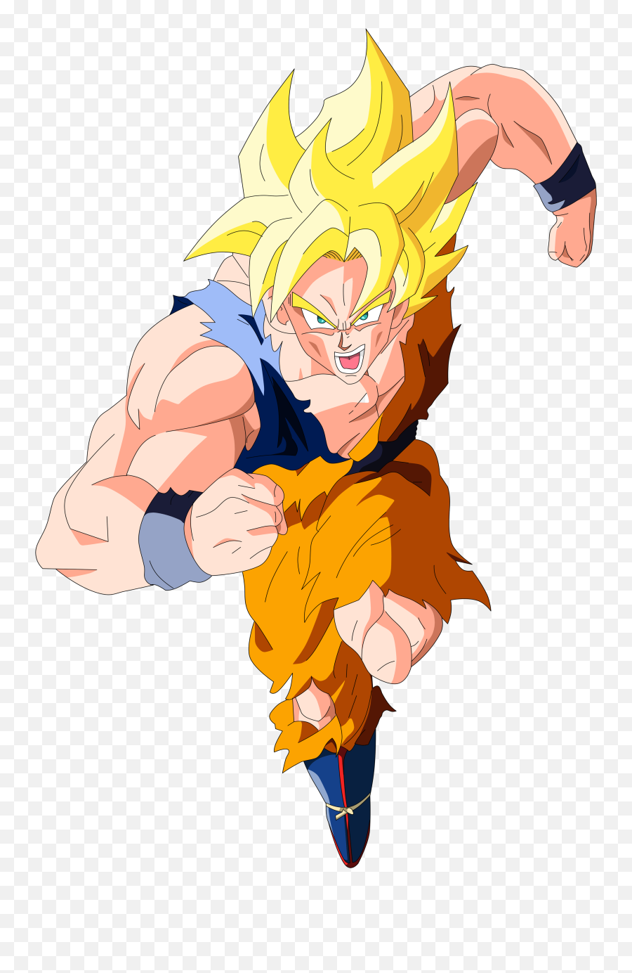 Who Is The Fastest Anime Character - Goku Super Saiyan Anime Character Flying Png Emoji,Angry Emoticon Facebook Super Sayian
