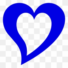 Blue Heart Outline - Free Image On Pixabay Emoji,Cat Emotions Outline
